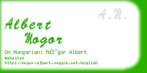 albert mogor business card